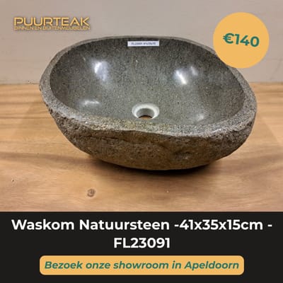 Waskom Natuursteen -41x35x15cm - FL23091