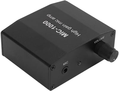 Store_9 - Microfoonversterker - Hoge gevoeligheid - Ideaal voor opnames - Draagbaar - 1000 keer versterking - Geschikt voor muziek en spraak - Comp...