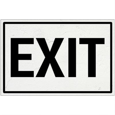 Exit bord | Forex Re materiaal | 18 x 12 cm