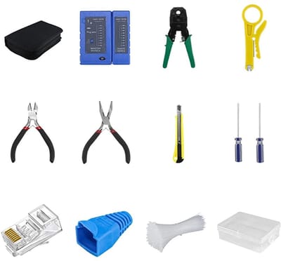 OmGoods - Dailygoody - Professionele Reparatie en Installatiekit - Netwerkonderhoud - Compleet - Essentiële Hulpmiddelen voor Computer - Geschikt voor Thuisgebr