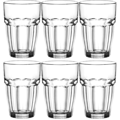 12x Stuks tumbler waterglazen/sapglazen transparant 360 ml - Glazen / drinkglazen