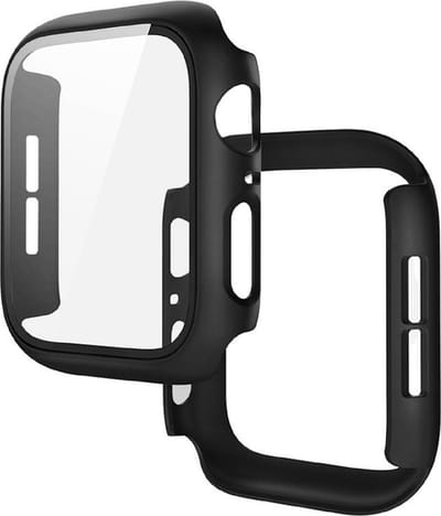 Stravo Full Cover/Hoesje - Screen Protector - Geschikt voor Apple Watch Series 10 & Series 11 - 42mm - Bescherm Hoesje voor Apple Watch series 10 / X - maat 42mm - Hardcase - Protection - iWatch S10 & S11 case - Zwart