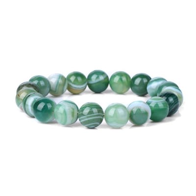 Bixorp Gems Groene Botswana Agaat Edelstenen Armband 10mm - Edelsteen Kralenarmband - Spiritueel Cadeau - 18cm
