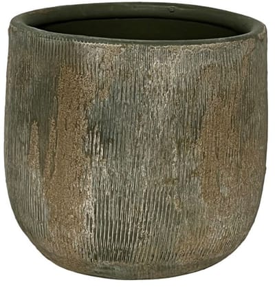 Bloempot Miami - d19 x h17cm - Groen Cement