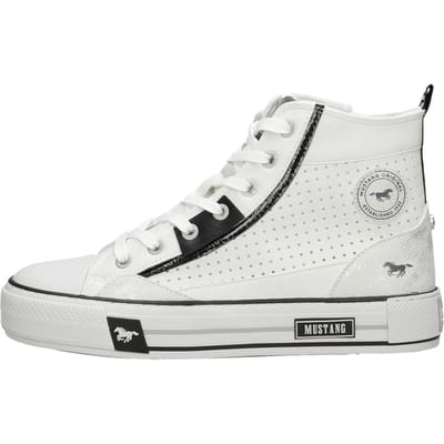 Mustang Veterschoenen Hoog Veterschoenen Hoog - Wit - Maat 40