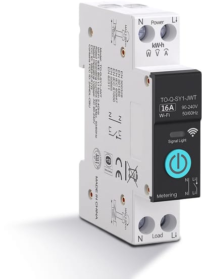 IMstore - WIFI Circuit Breaker - Slimme Schakelaar - Veilig Thuis - 1P AC 90-240V - Tijdmeting - Mobiele Controle - Geschikt voor Huishoudelijke Ap...