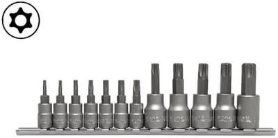 Yato YT-04332 Serie - Dopsleutelset - 12-delig - Torx - Chroom-vanadiumstaal
