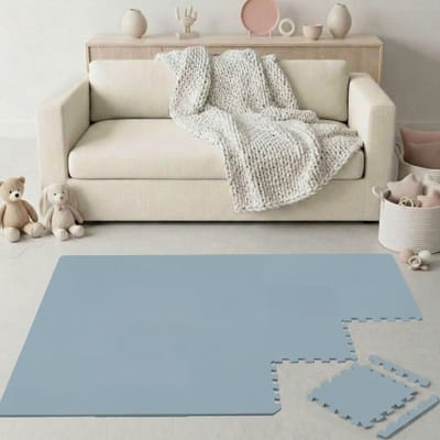 18-delige Kinder Puzzelmat - TÜV-getest - 30x30 cm EVA Foam Tegels met Randen - Opvouwbare Speelmat met Antislip Oppervlak - Isolerende Vloermat voor Kinderkamer
