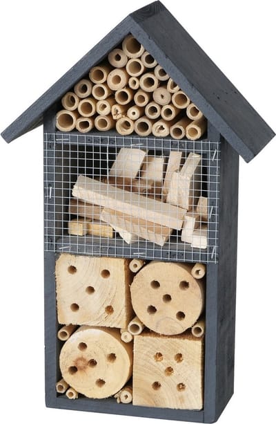 Insecten Hotel - 20x10x33cm - Hout - Zwart