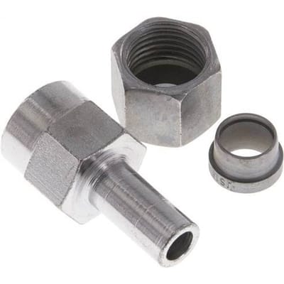 10L & G1/4'' Verzinkt Stalen Rechte Draaidoorvoer Binnendraad voor manometers 315bar ISO 8434-1