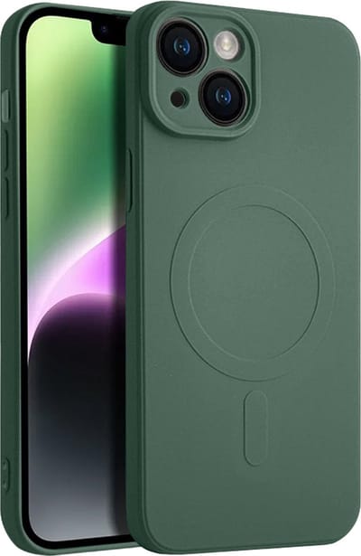 Casify Siliconen Hoesje geschikt voor MagSafe iPhone 14 Hoesje - Legergroen