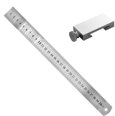 Stalen Markeer Liniaal - Precisie Meetgereedschap - Nauwkeurig Markeren - Antislip Stabiliteit - 30cm Lengte