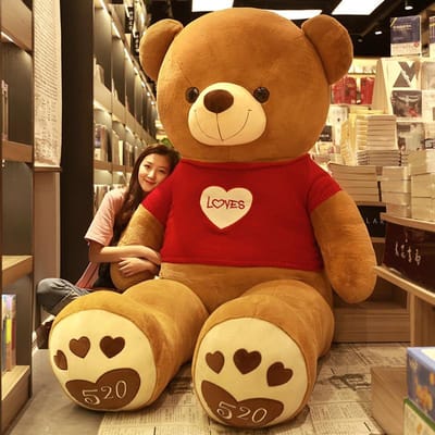 Amerikaanse Grote Beer Pop Grote Maat Teddybeer Pluche Speelgoed Knuffelbeer Lintbeer Schattige Grote Beer Cadeau Cadeau voor Vriendin 80cm