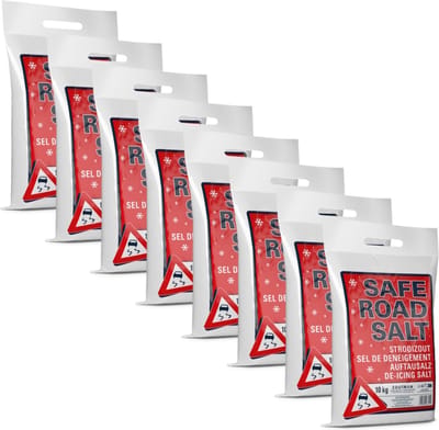 SAFE ROAD SALT® - Strooizout en Dooizout - 8 x 10 kilogram - Multipack - Totaal 80 kg