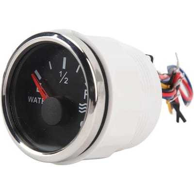 52MM Waterpeilmeter E 1 2 F Kleurrijke Achtergrond 240 tot 33ohm voor Camper Jacht Boot DC9 tot 32V Zwarte Wijzerplaat met Zilver black