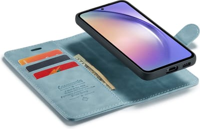 CaseMania Bookcase hoesje geschikt voor Oppo A78 5G - Effen Aqua - Kunstleer - 2-in-1 Magnetisch Uitneembaar Design
