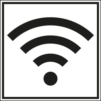 WiFi pictogram sticker 100 x 100 mm
