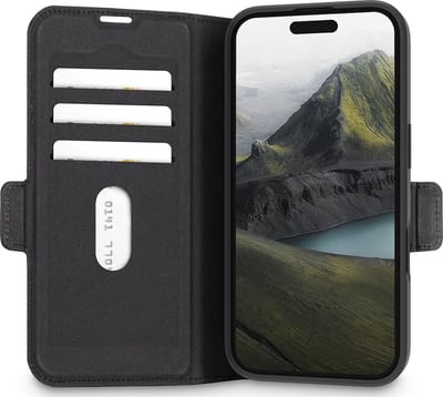 dbramante1928, Hoesje geschikt voor Apple iPhone 16 - Oslo Pro Series Folio met Kaarthouder, Zwart