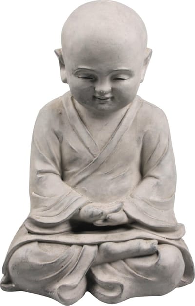 BOEDDHA SHAOLIN MONNIK BEELD GEVOUWEN HANDEN