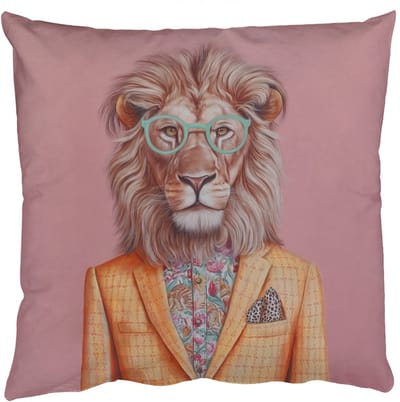 Sierkussens - Kussentjes Woonkamer - 50x50 cm - Leeuw - Pak - Geruit - Bril