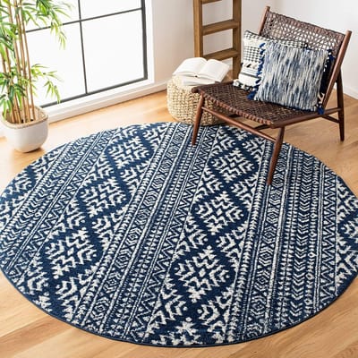 Marokkaans Trellis Wasbaar Groot Rond Tapijt Woonkamer Vloerkleden Vintage Slaapkamer Bank Salontafel Kinderen Antislip Vloermatten diameter 60