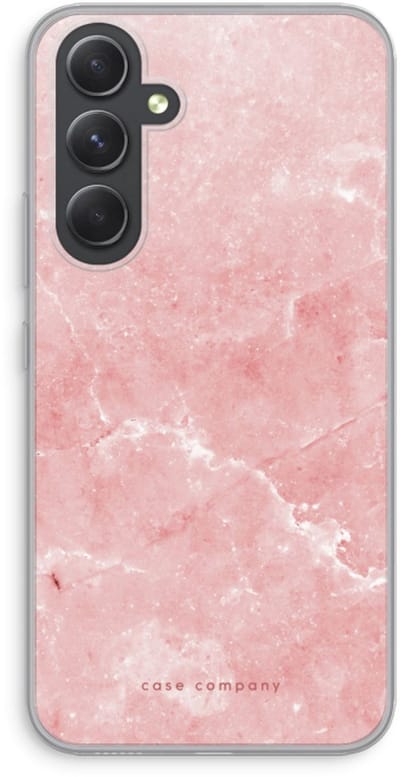 Case Company® - Hoesje geschikt voor Samsung Galaxy A54 hoesje - Roze marmer - Soft Cover Telefoonhoesje - Bescherming aan alle Kanten en Schermrand