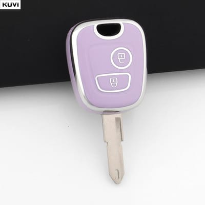 Roze TPU Auto Afstandsbediening Slimme Sleutel Hoes Cover Shell Fob Sleutelhanger Voor Peugeot 107 206 207 307 Voor Citroen C1 C2 C3 C4 Voor Toyota Aygo gray