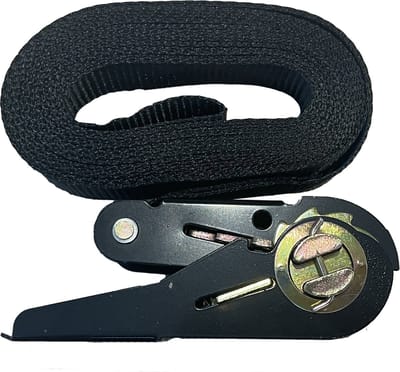 BOS Label - Spanband - 5 meter - zonder haken - met ratel - zwart - 1 stuk