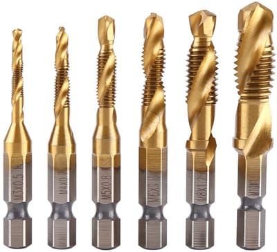 Cosensi Boor Set - 6-delige set - Geschikt voor draadboren - 1/4" shank - Metrische schroefdraad - Voor professioneel gebruik - High-speed staal