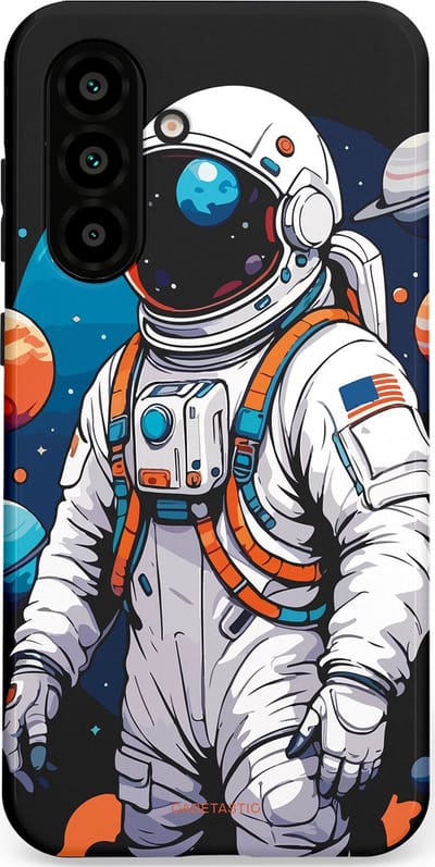 Casetastic Hoesje Geschikt voor Samsung A56 / A36 - Stijlvolle Beschermende Duo-layer Case - Astronaut in space