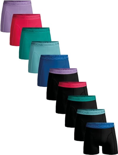 Boxershorts Heren - Ondergoed Set - Dagelijks Gebruik - 10 Pack Voordeel - Klassieke Pasvorm - Effen Kleuren