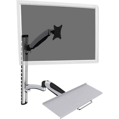Digitus DA-90354 Wandbeugel voor monitor Aantal monteerbare displays: 1 Display(s) 38,1 cm (15) - 68,6 cm (27) Zwart, Zilver In hoogte verstelbaar,