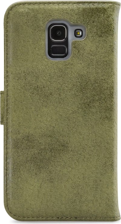 My Style Telefoonhoesje geschikt voor Samsung Galaxy J6 (2018) Hoesje | My Style Flex Wallet Bookcase Portemonnee | Pasjeshouder voor 3 Pasjes | Telefoonhoesje voor Pinpas / OV Kaart / Rijbewijs - Olive | Groen