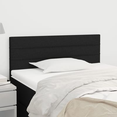 vidaXL - Hoofdbord - 90x5x78/88 - cm - stof - zwart