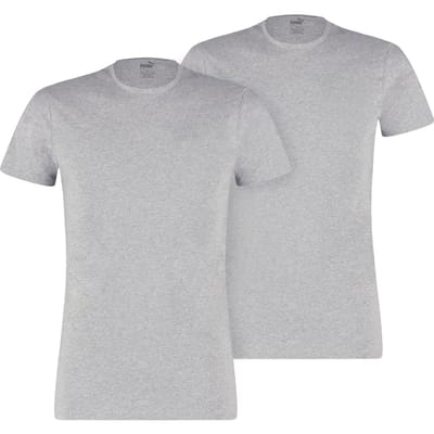 Puma Maat M Set van 2 Basic Crew T-shirts Heren herenondershirt met ronde hals