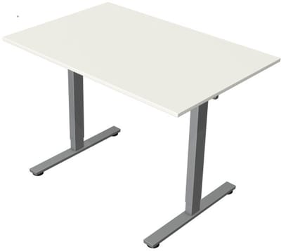 Zit-sta bureau Move New Base – Elektrisch bureau – 120 x 80 cm – Wit