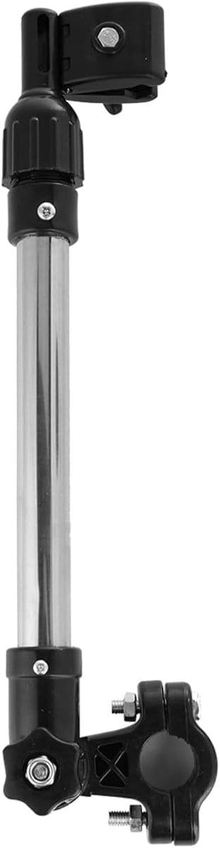 Kinderwagen Parapluhouder - Universele houder - Bescherming tegen zon - Verstelbare hoek - 2-2.5 cm stuur - Zilver