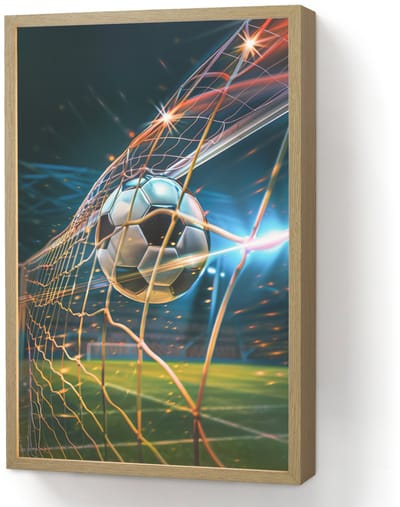 Wandlamp 40x60 cm - Oplaadbaar - Voetbal - Goal - Sport - Jongens - Wandlampen binnen woonkamer - Slaapkamer lamp - Decoratieve nachtlamp - Vloerlamp draadloos