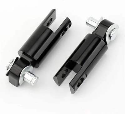 Voetsteunen Motor - Motorsteunen Motorpedalen - Comfortabel Rijden - CNC Aluminium Constructie - 2-1/2 " - Zwart