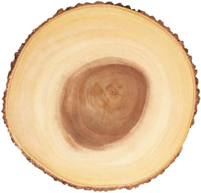 Famanu - Houten serveerschaal Ø35 cm, ideaal voor taarten, desserts en lunches – Bruin