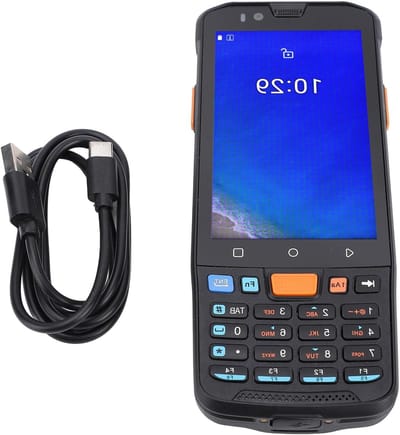 Barcode Scanner Terminal - Data Collector - Voorraadbeheer Magazijn - Industrieel Robuust Ontwerp - 4 inch Scherm - Zwart