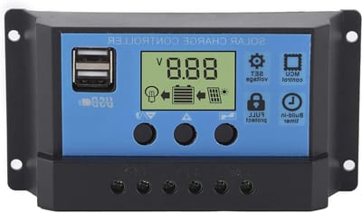 Zonne Laadregelaar - Batterij Controller - Energie Beheer - LCD Scherm - 30 x 133 mm - Zwart