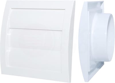 Ventilatierooster - Afsluitrooster - Luchtstroom Regelen - Met insectennet - Ø 150 mm - Wit