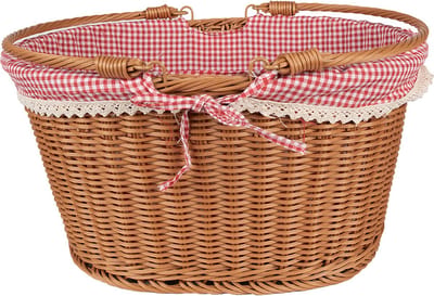 Clayre & Eef Mandje met Hengsel 38x30x21 cm Bruin Kunststof