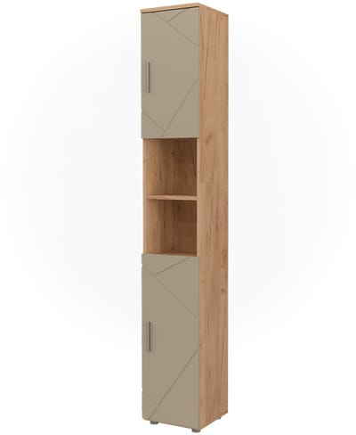 Vicco Irma Badkamerkast – 30 x 192 cm Krachtige eik goud