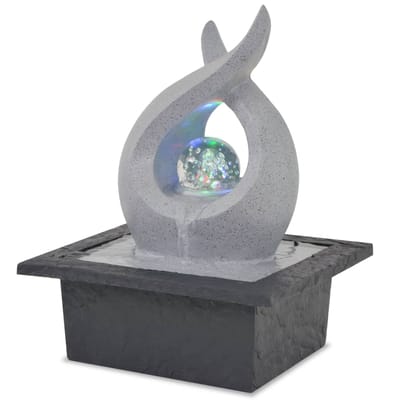 vidaXL - Binnenfontein - met - LED-verlichting - polyresin
