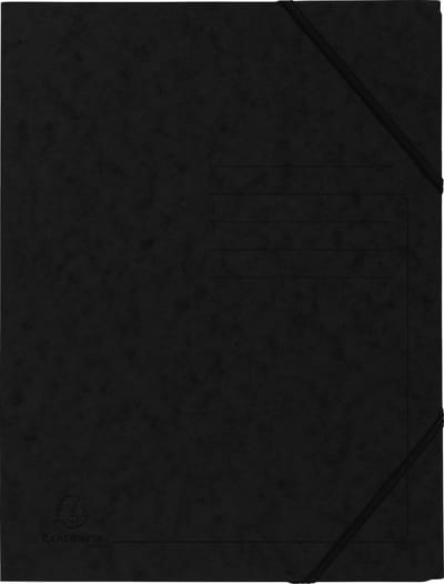 Exacompta 25x Bedrukte Elastomappen zonder klep - glanskarton 355g/m2 - A4 - Zwart - 555411E