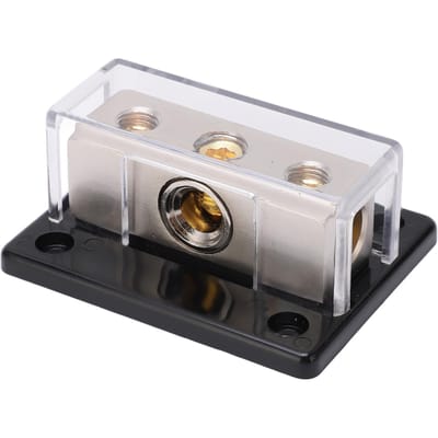 2-weg stroomverdelingsblok 0GA in 4GA uit Verbindingsblok Universeel voor auto-audio white