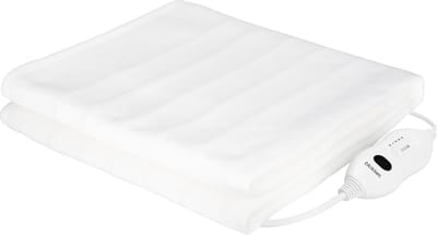 Blokker Elektrische Onderdeken - 60W - 150x80cm - 3 temperatuur instellingen - Indicatielampje - Digitaal display - Wasmachine reinigbaar - 100% Polyester - 2.15 snoer - EBL-123277.4 Wit