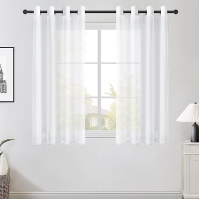 Unyqoos® Elegante Doorzichtige Vitrage voor Woonkamer en Slaapkamer met Linnenstructuur